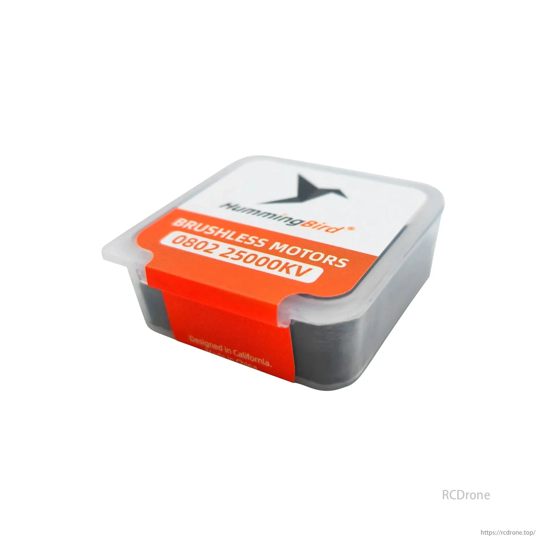 Hummingbird 0802 25000KV brushless motors, designed in California, are ideal for FPV racing drones.