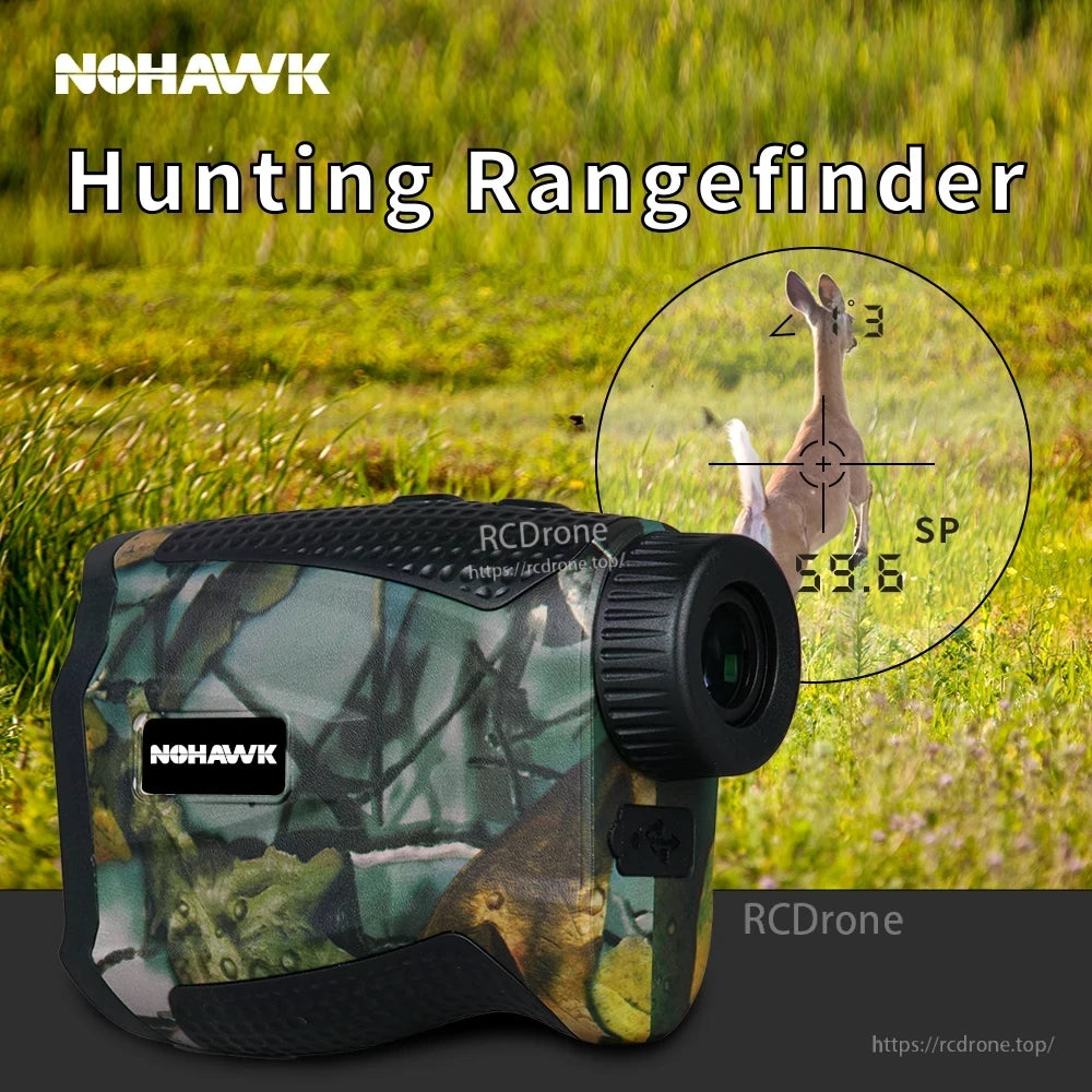 Nohawk 1000m Laser Rangefinder, Device offers long-range capability up to 1000m with precise readings through target acquisition technology.