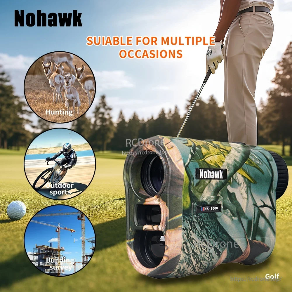 Nohawk 600M Golf Laser, The Nohawk NK-1000 is a versatile laser rangefinder ideal for golf, hunting, outdoor sports, and building surveying, offering accurate distance measurement and durable design.
