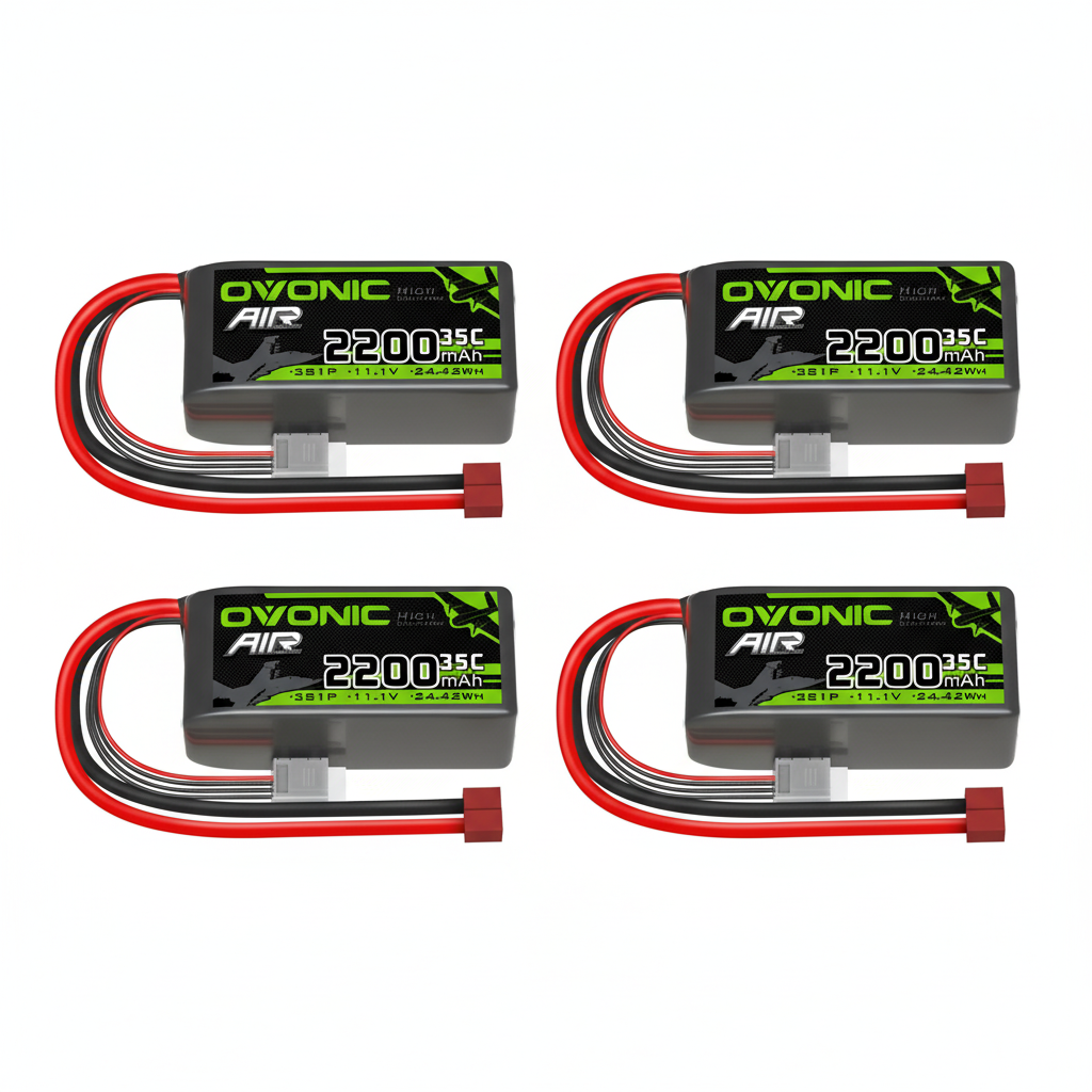 Ovonic 3S 2200mAh 35C Shorty 11.1V LiPo Battery pack with Deans T plug and balance lead