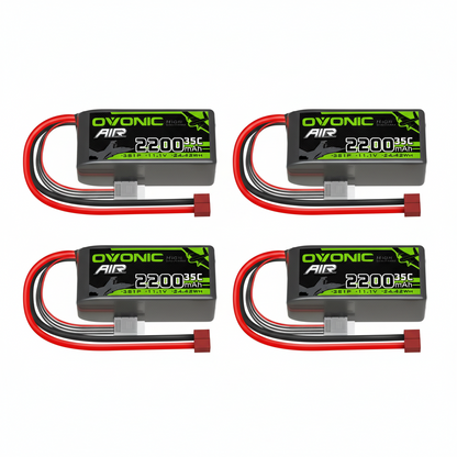 Ovonic 3S 2200mAh 35C Shorty 11.1V LiPo Battery pack with Deans T plug and balance lead