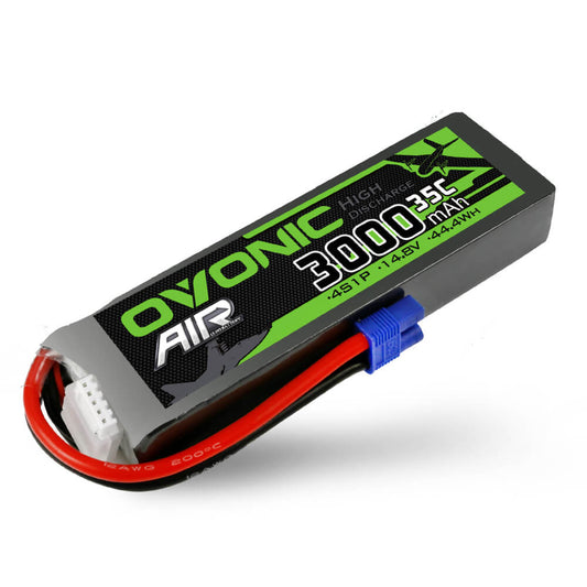 Ovonic 3000mAh 4S 14.8V 35C Lipo Battery Pack with EC3 Plug for RC helicopters