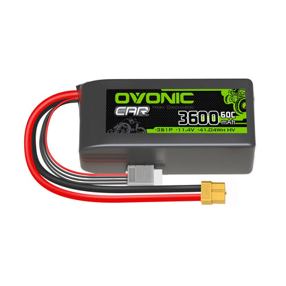 Ovonic 3600mAh 3S1P 11.4V LiHV LiPo battery pack with XT60 plug and JST-XHR balance lead