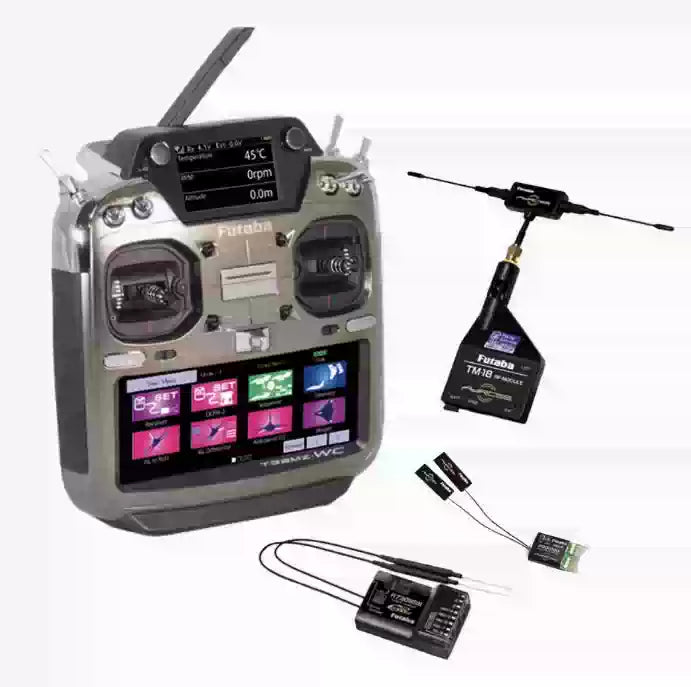 Futaba T32MZ WC 26CH Transmitter Set with R7308SB Receiver | FASSTest 2.4GHz, Dual Display, GPS Ready