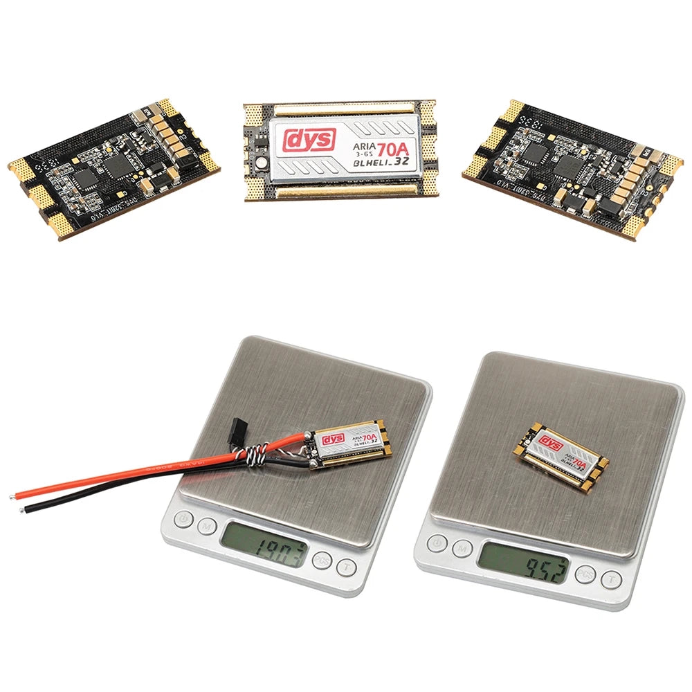 DYS Aria AM32 / BLHeli_32 35A 70A 3-6S Brushless ESC for FPV Racing Drones, Fixed-Wing Aircraft & RC Cars