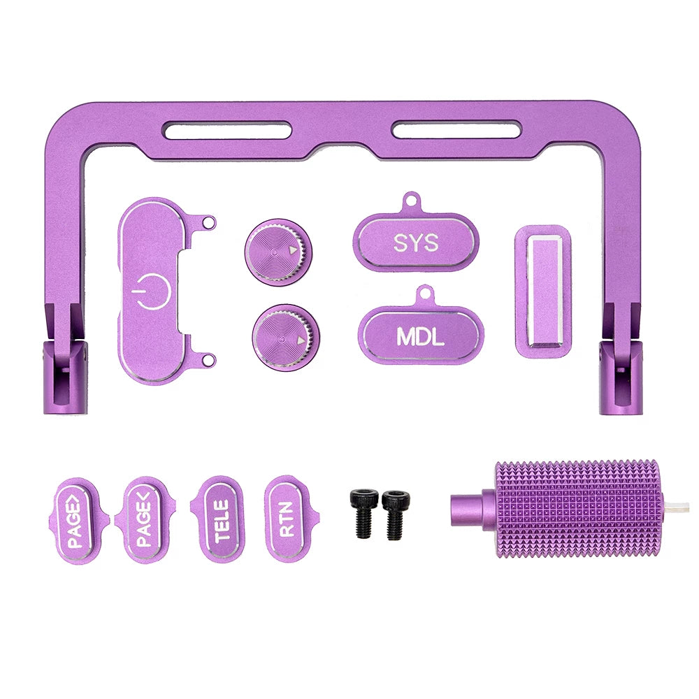 HelloRadioSky V16 Remote Controller CNC Metal Folding Handle, Buttons and Roller Wheel Set