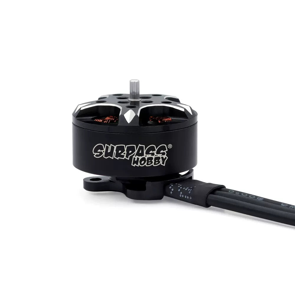 Surpass Hobby S15 FPV brushless motor for 3–4 inch drones, black housing with pre-soldered wire lead