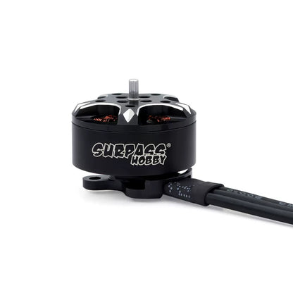 Surpass Hobby S15 FPV brushless motor for 3–4 inch drones, black housing with pre-soldered wire lead