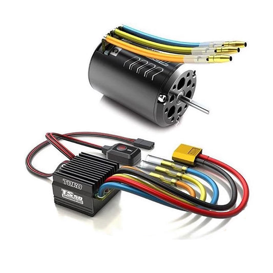 SkyRC TORO TS50 50A sensored ESC with brushless motor, pre-soldered bullet leads and XT60 plug