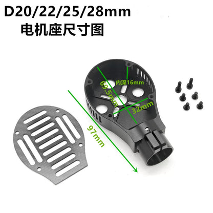 RCDrone CNC Aluminum Motor Mount 20mm 22mm 25mm 28mm 30mm for Agricultural Drone Carbon Fiber Tube Multirotor UAV Frame