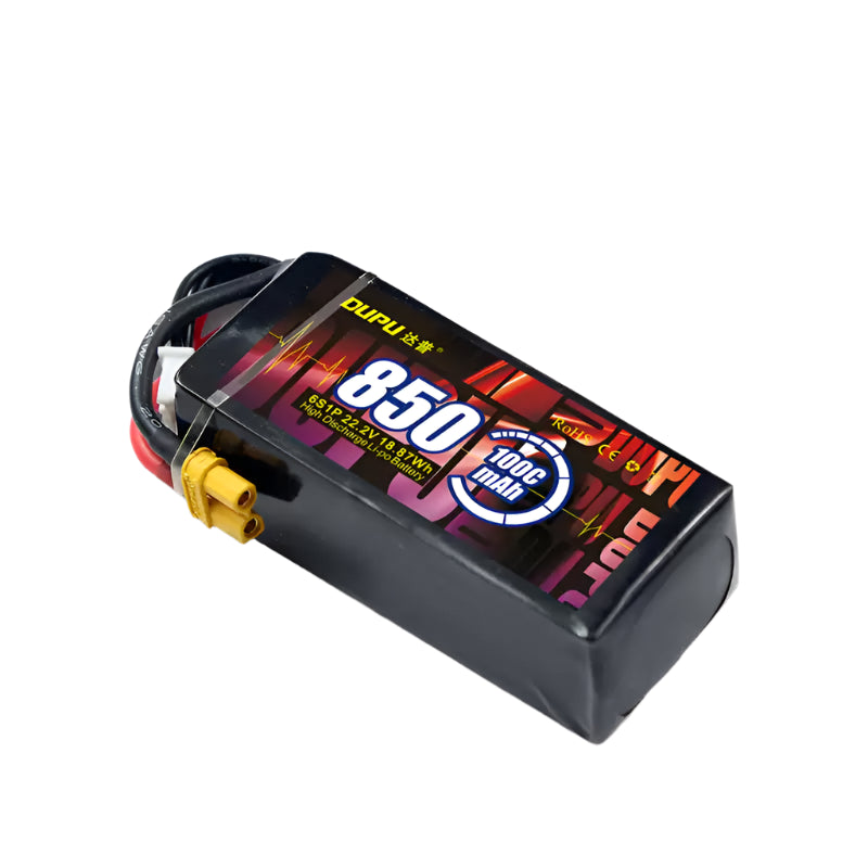 DUPU 2S 3S 850mAh 100C LiPo Battery for FPV Drone – XT30 Plug