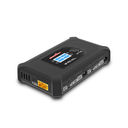 Ultra Power UP-PD1 4-channel DC smart charger with LCD screen, control knob, USB-C and XT60 input side