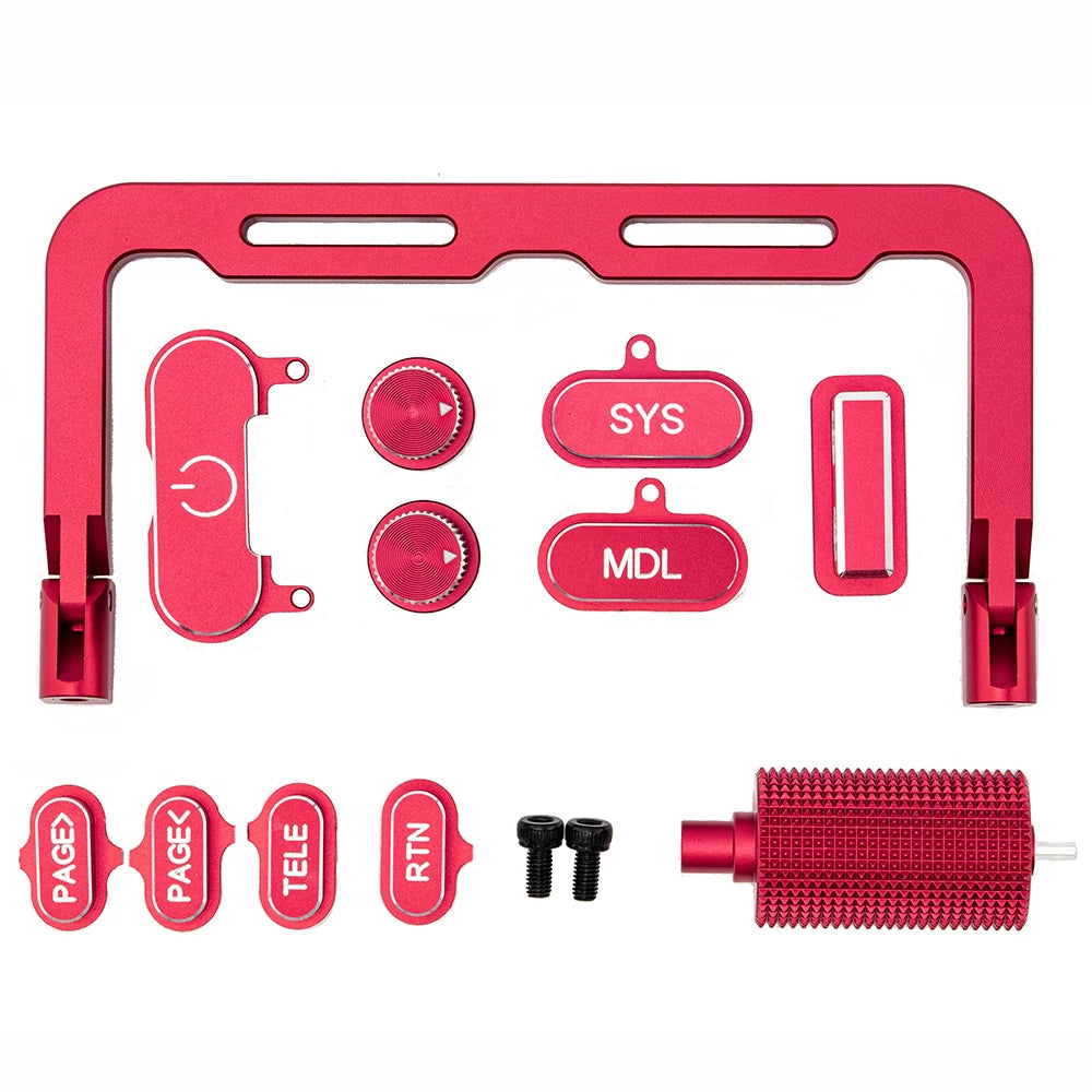 HelloRadioSky V16 Remote Controller CNC Metal Folding Handle, Buttons and Roller Wheel Set