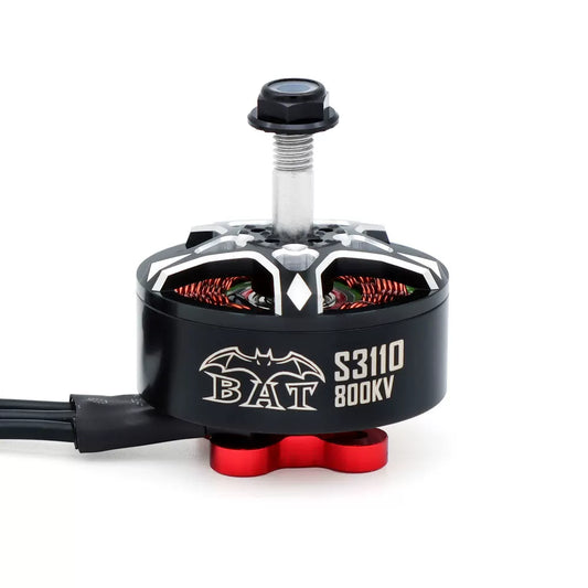 Surpass Hobby S3110 800KV FPV brushless motor with threaded shaft and red mounting base