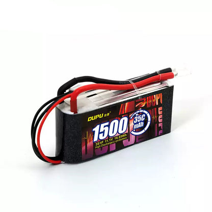 DUPU 1500mAh 35C LiPo battery for RC models, high discharge rate.