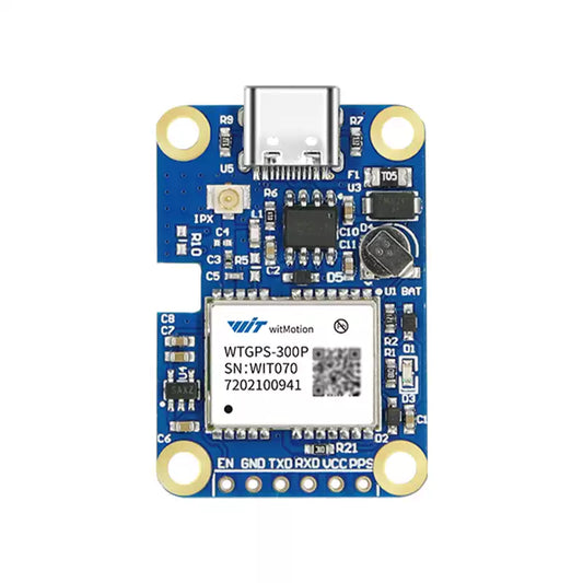 WitMotion WTGPS-BD Multi-GNSS Module, GPS+BeiDou with GLONASS/GALILEO/QZSS/SBAS, Type-C & TTL, IPX Antenna, High Sensitivity -162 dBm, Arduino-Friendly