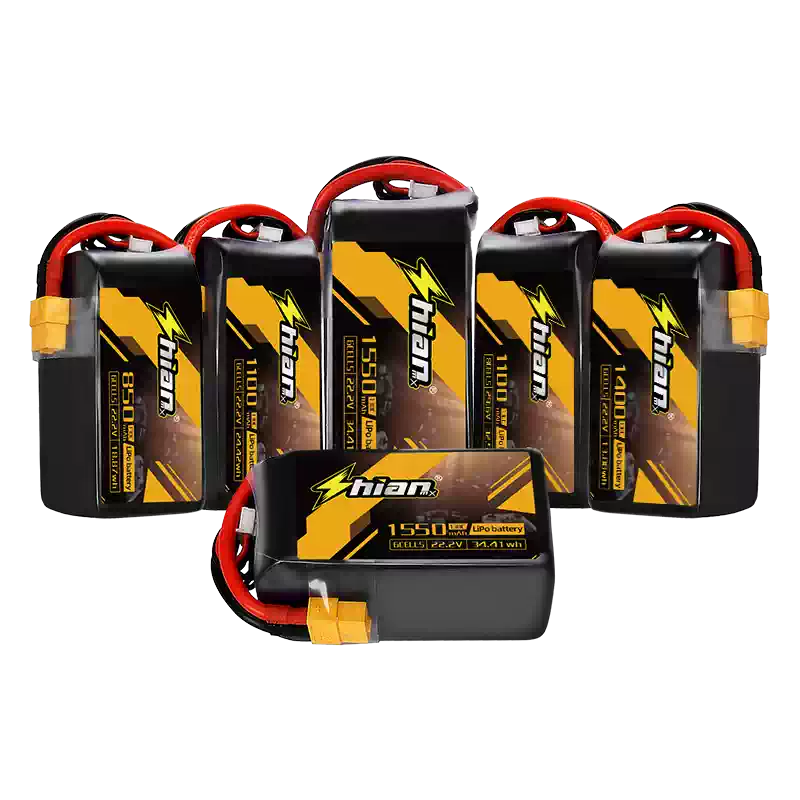 Série de Baterias ShiAnMx 130C FPV LiPo – 850mAh / 1100mAh / 1300mAh / 1400mAh / 1550mAh – 2S/3S/4S/6S/8S de Alto Desempenho para Drones FPV Racing