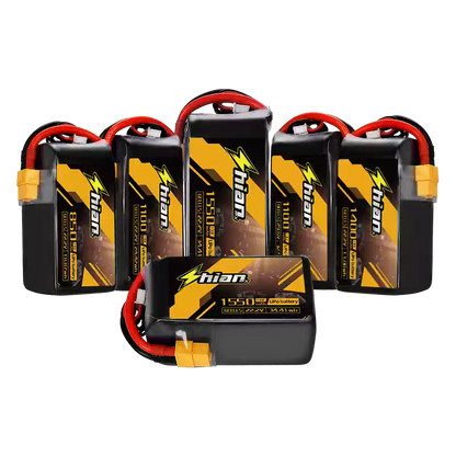 Série de Baterias ShiAnMx 130C FPV LiPo – 850mAh / 1100mAh / 1300mAh / 1400mAh / 1550mAh – 2S/3S/4S/6S/8S de Alto Desempenho para Drones FPV Racing