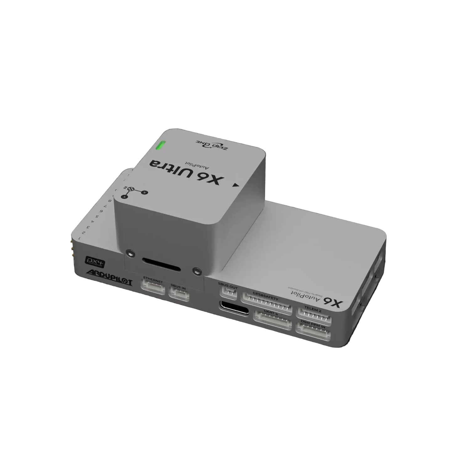 ZeroOne X6 Ultra FMU v6X Autopilot Flight Controller, Triple-IMU, Gigabit Ethernet, ArduPilot/PX4 for Heavy-Lift Drone
