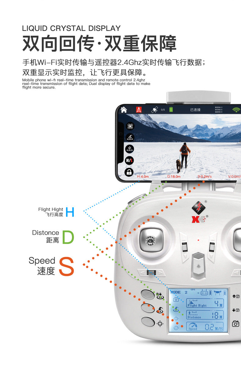 Wltoys XK X1S Drone, mobile phone wi-h real-time transmission and remote control 2.Aghz Ie