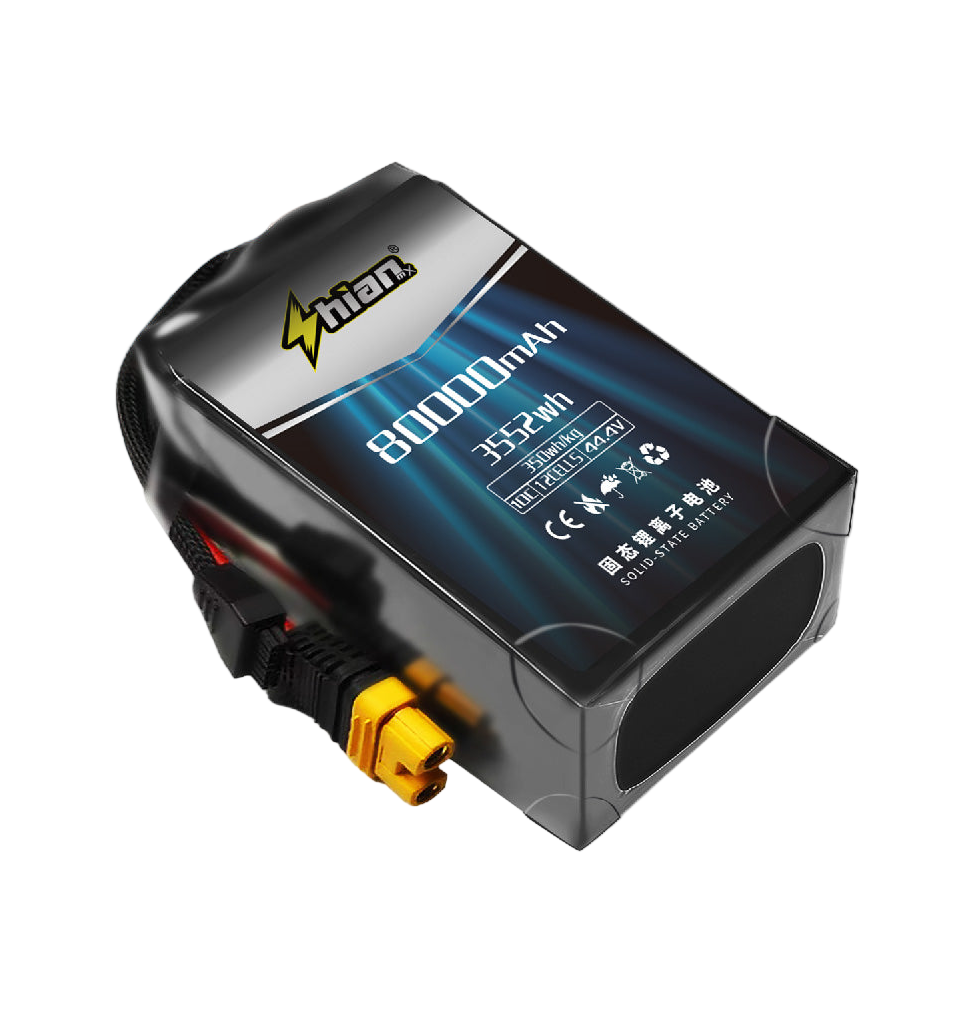 ShiAnMx 6S/12S/14S 80000mAh 10C 350Wh/kg 고밀도 고체상태 리튬 배터리 - 대형 드론용