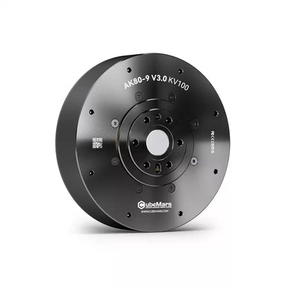 CubeMars AK80-9 V3.0 KV100 robotic actuator delivers 22Nm torque, 9:1 reduction, servo/MIT mode, 48V, 390RPM. Compact, high-torque motor for precision applications.