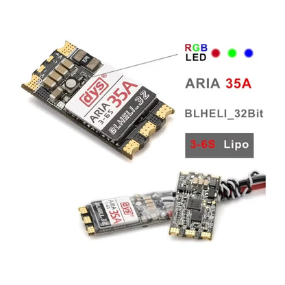 DYS Aria AM32 / BLHeli_32 35A 70A 3-6S Brushless ESC for FPV Racing Drones, Fixed-Wing Aircraft & RC Cars
