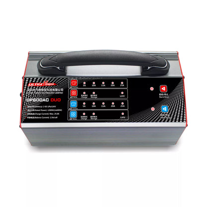 Ultra Power UP600AC DUO 2x600W 25A 雙通道 2-6S LiPo/LiHV 智能電池充電器