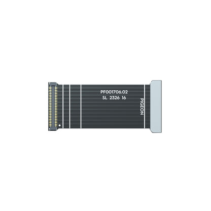 Flywoo O3 unit connect cable, flat ribbon with board connector and labeled Pigeon PF001706.02