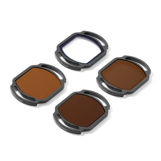 BetaFPV ND Filter set with four metal-framed lens filters, including clear UV and three ND shades