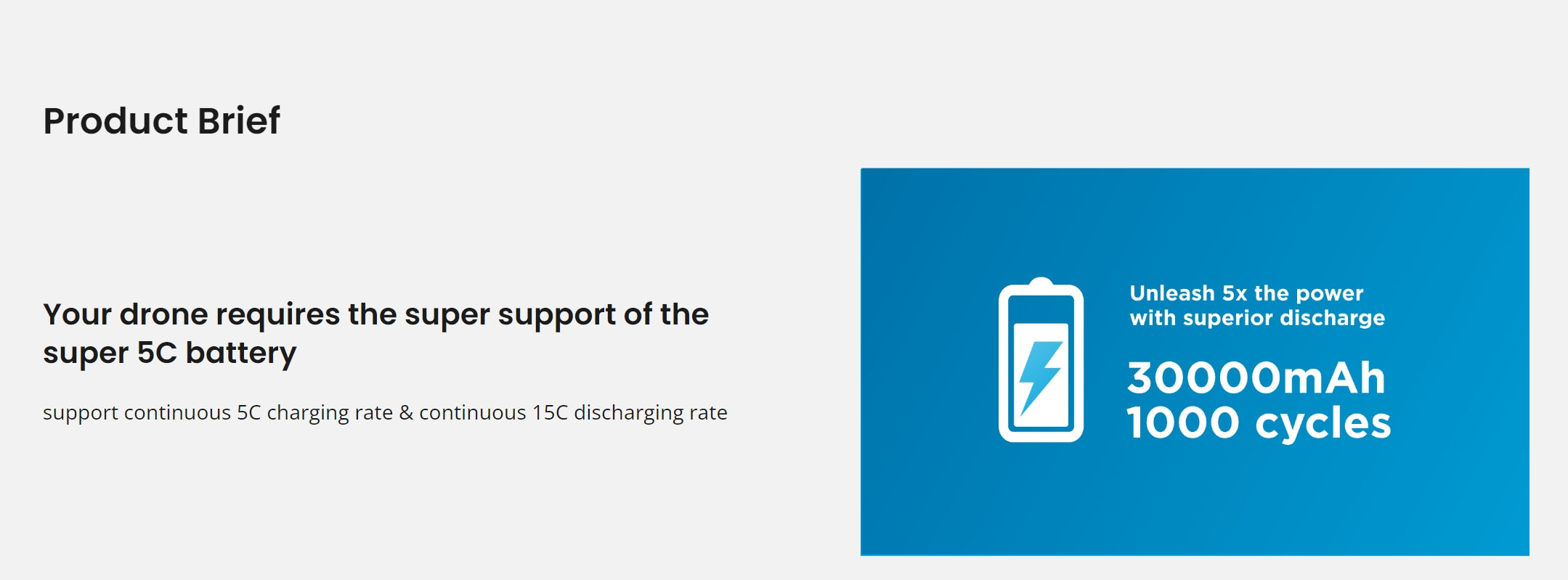 Unleash the power of your drone with a superior support battery featuring high capacity and fast charging.