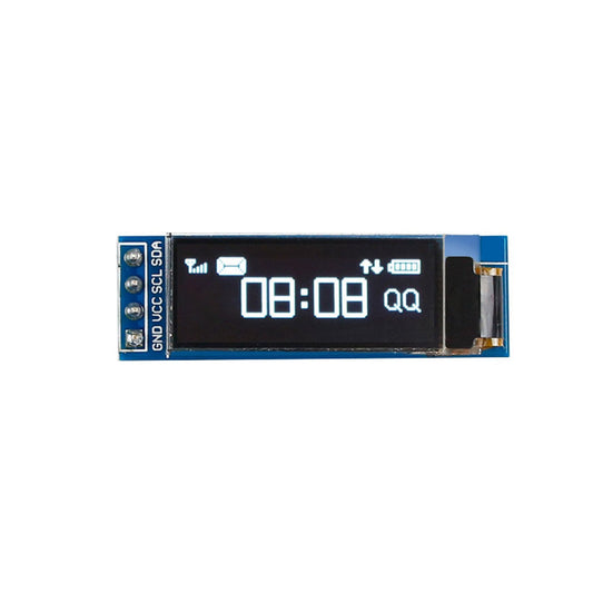0.91 inch SSD1306 I2C OLED display module, 128x32 white screen with GND VCC SCL SDA pins