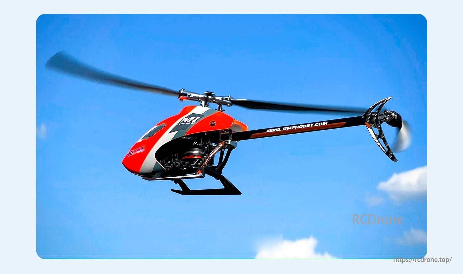 OMPHOBBY M1 EVO RC Helicopter, Flight controller features low-resistance MOSFETs for efficient heat dissipation and performance.