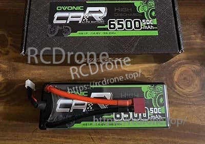 Hardcase Ovonic CR 6500mAh 4S LiPo with Deans connector and JST-XHR balance lead, with retail box