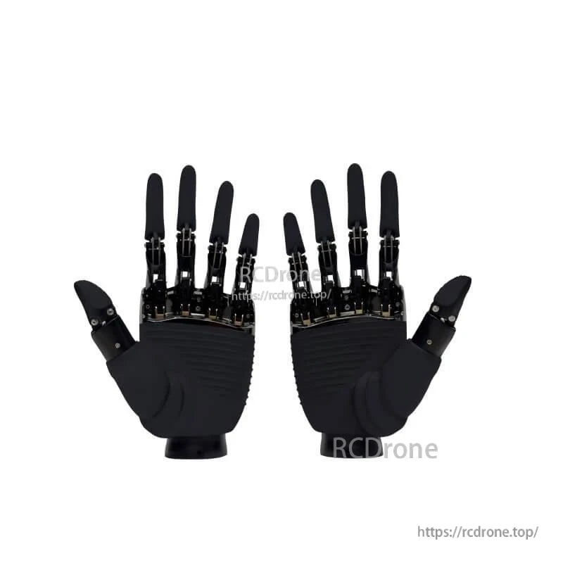 OYMotion ROH-AP001 Dexterous Robot Hand, A dexterous 6-DOF robot hand with 11 joints, force sensors, multiple communication interfaces, PID control, and 0.7s response time.