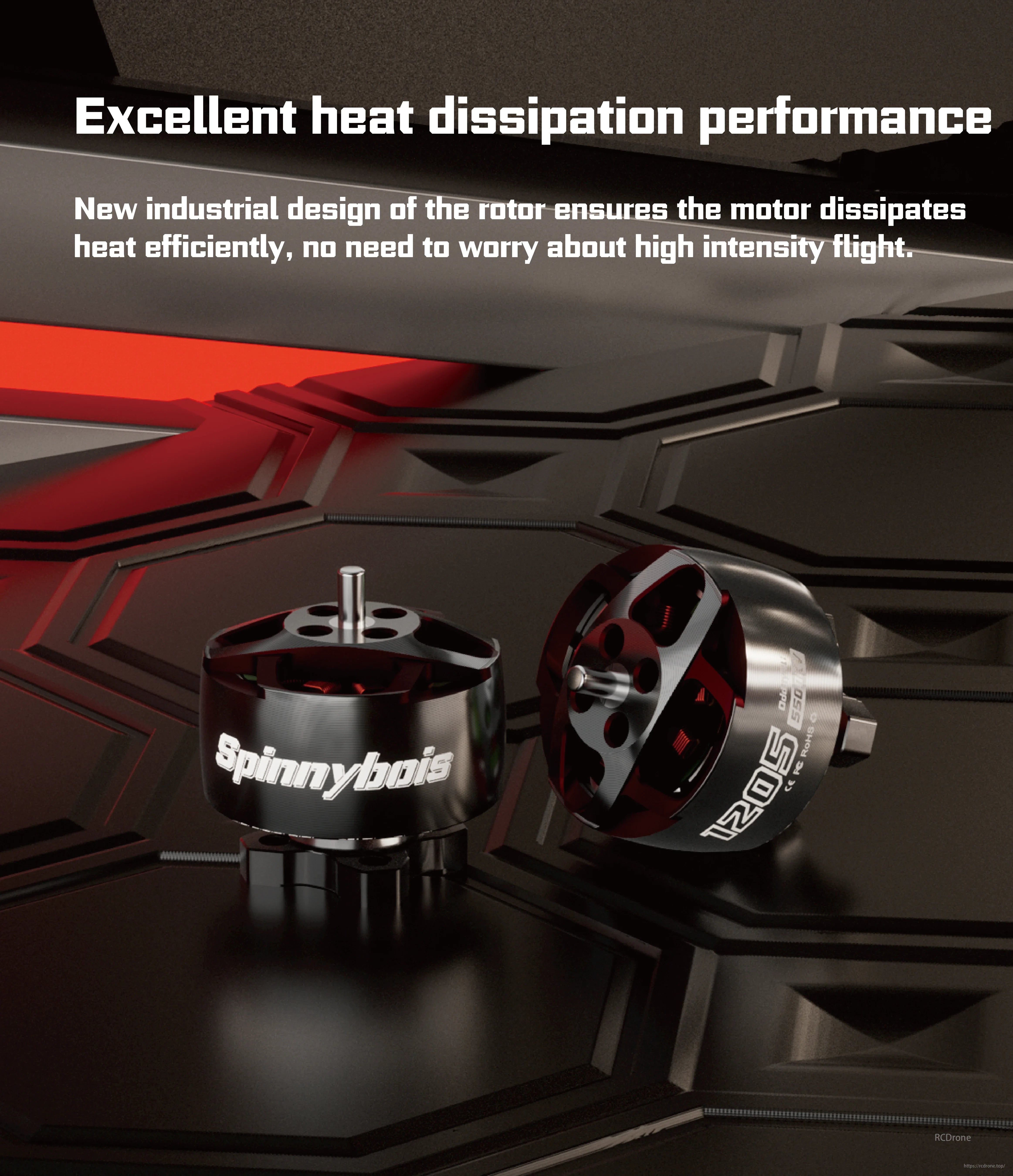 OddityRC 1205 FPV Motor, Heat dissipation performance ensures efficiency during high-intensity flights
