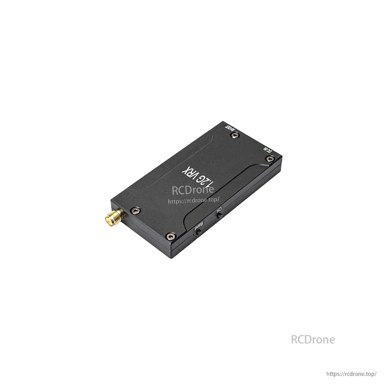 1.2G VRX receiver module angled view with SMA antenna connector