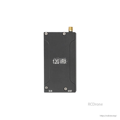 1.2G VRX receiver front view with labeled DC-IN and AV-OUT ports
