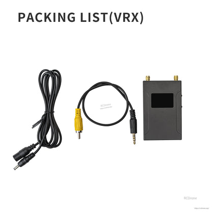 Packing list (VRX): 3.3G receiver, DC power cable and AV output cable