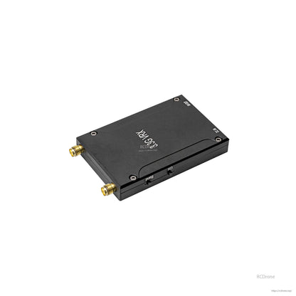 3.3G VRX receiver front view with dual SMA ports and side power switch