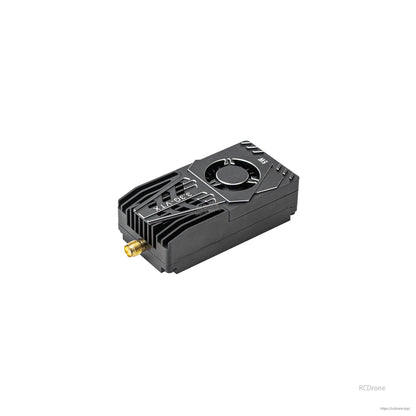 3.3G VTX transmitter unit with heatsink-style case and top control dial, angled view