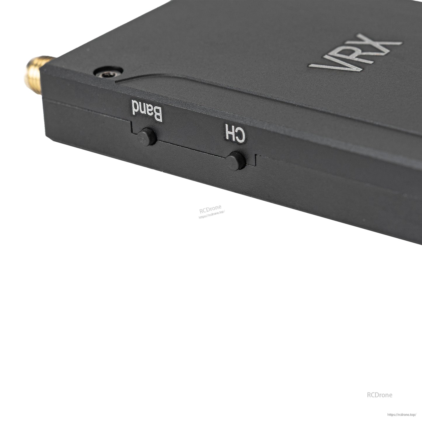 VRX side view showing Band and CH buttons for channel selection