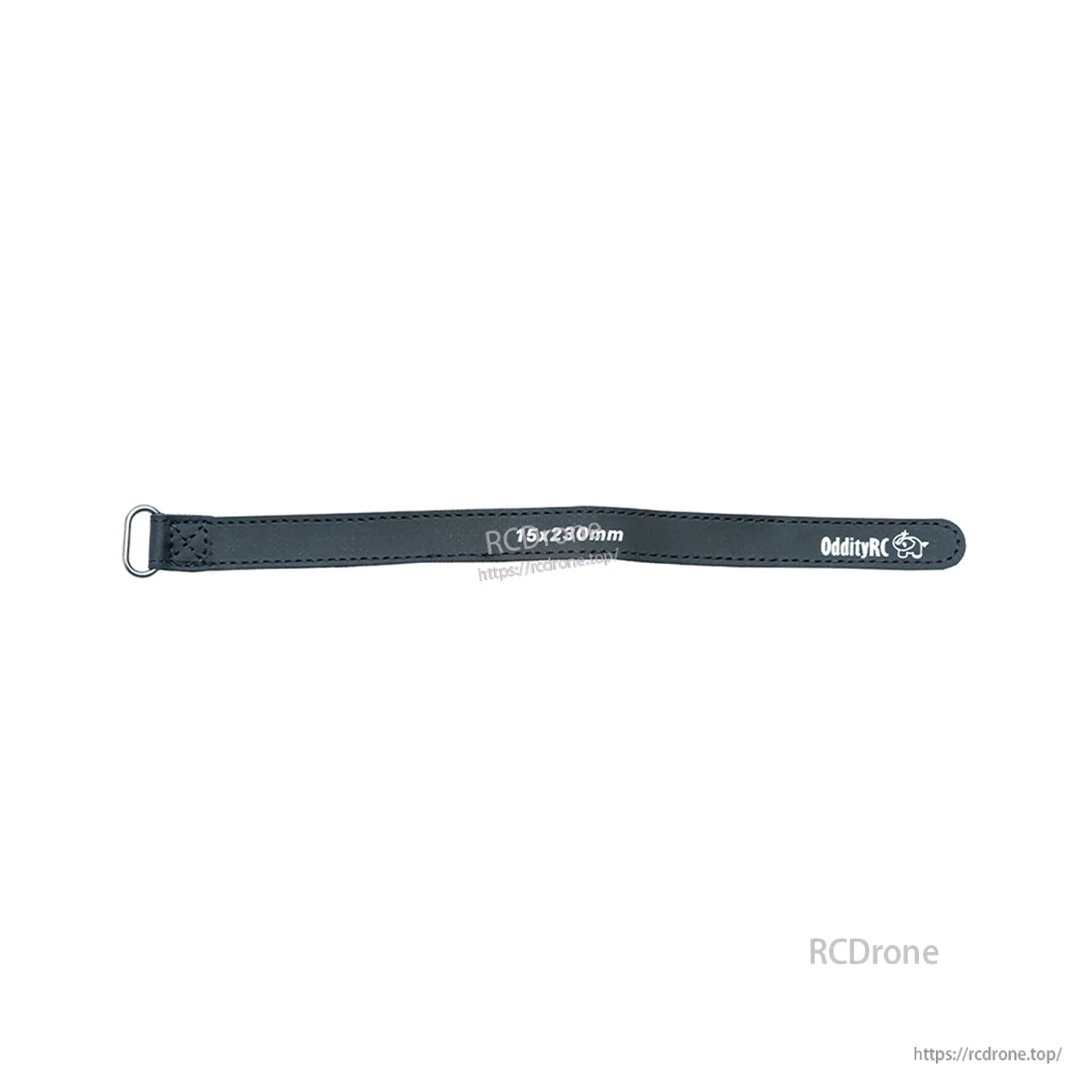 Black battery strap with metal buckle, marked 15x230mm and OddityRC logo
