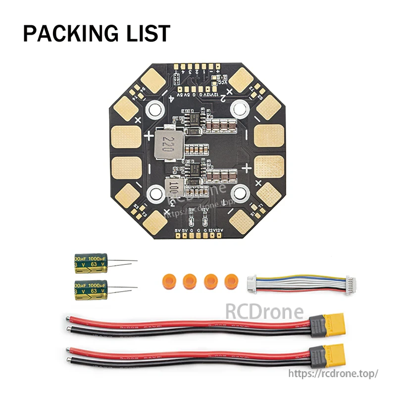 OddityRC POWER DISTRIBUTION BOARD packing list