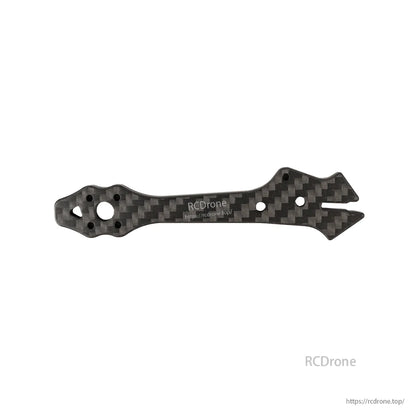 Single carbon fiber replacement arm with motor mount end and inner mounting holes