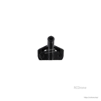 Black 3D-printed mount bracket with central tube and two mounting holes