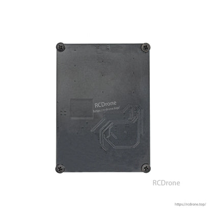 OddityRC Vortex F100 12S ESC top cover, straight-on view with four corner screws