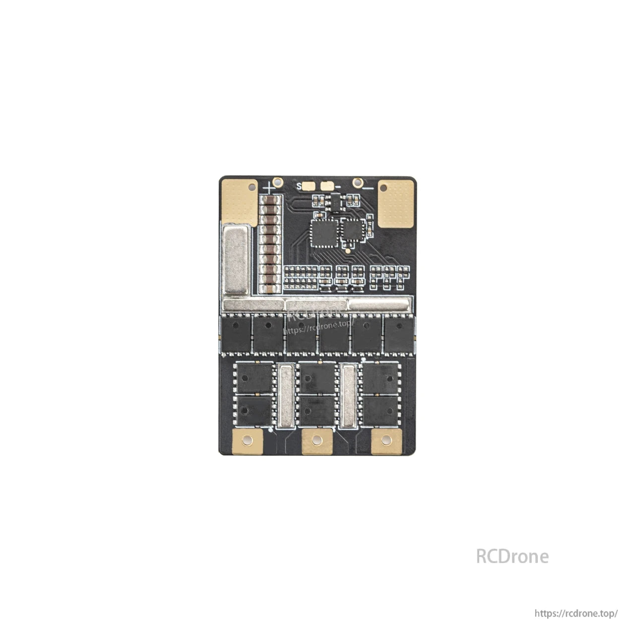 Bottom view of single ESC board showing MOSFET bank and control circuitry