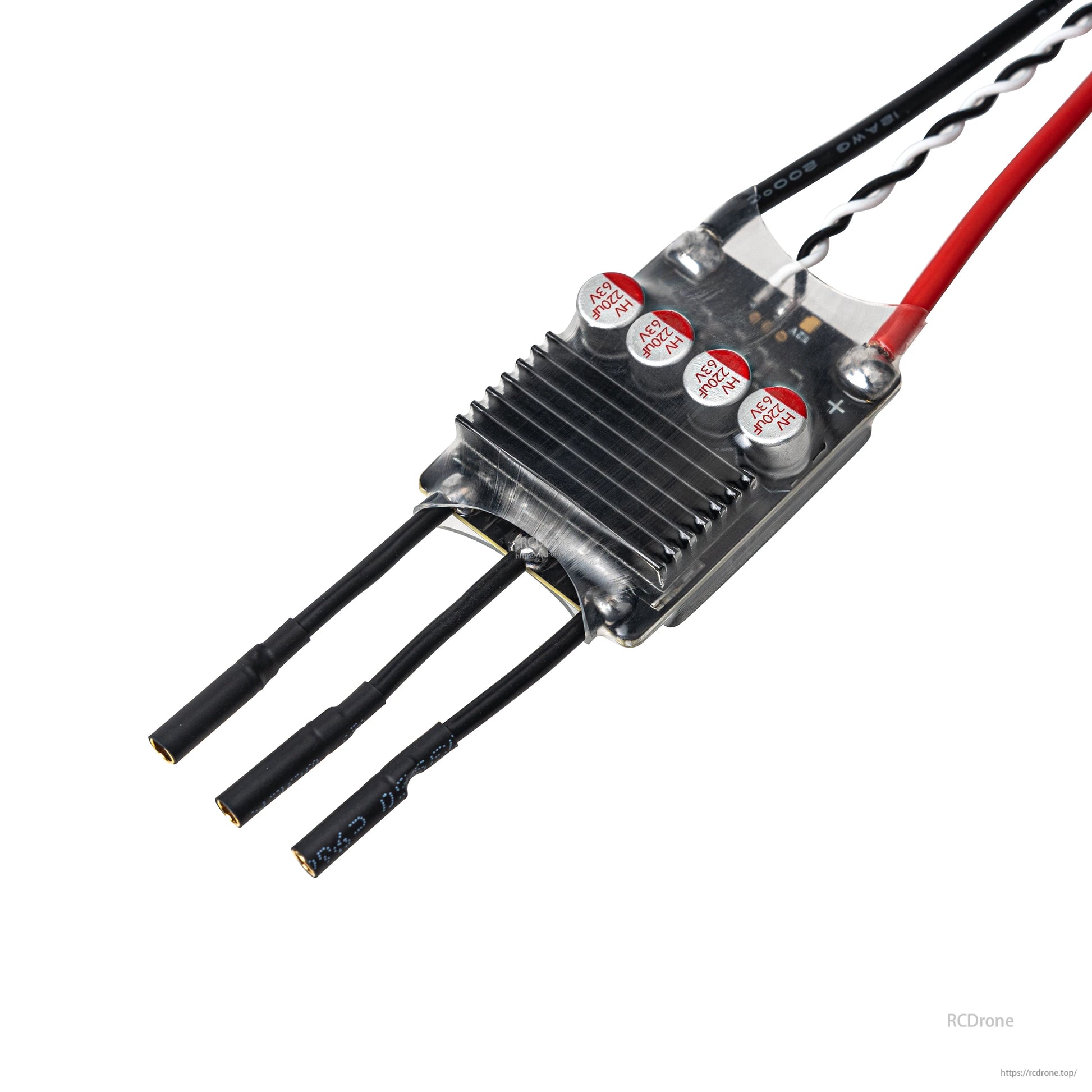 OddityRC Vortex F100HV 12S 100A single ESC with shrink wrap, battery leads and three motor wires attached