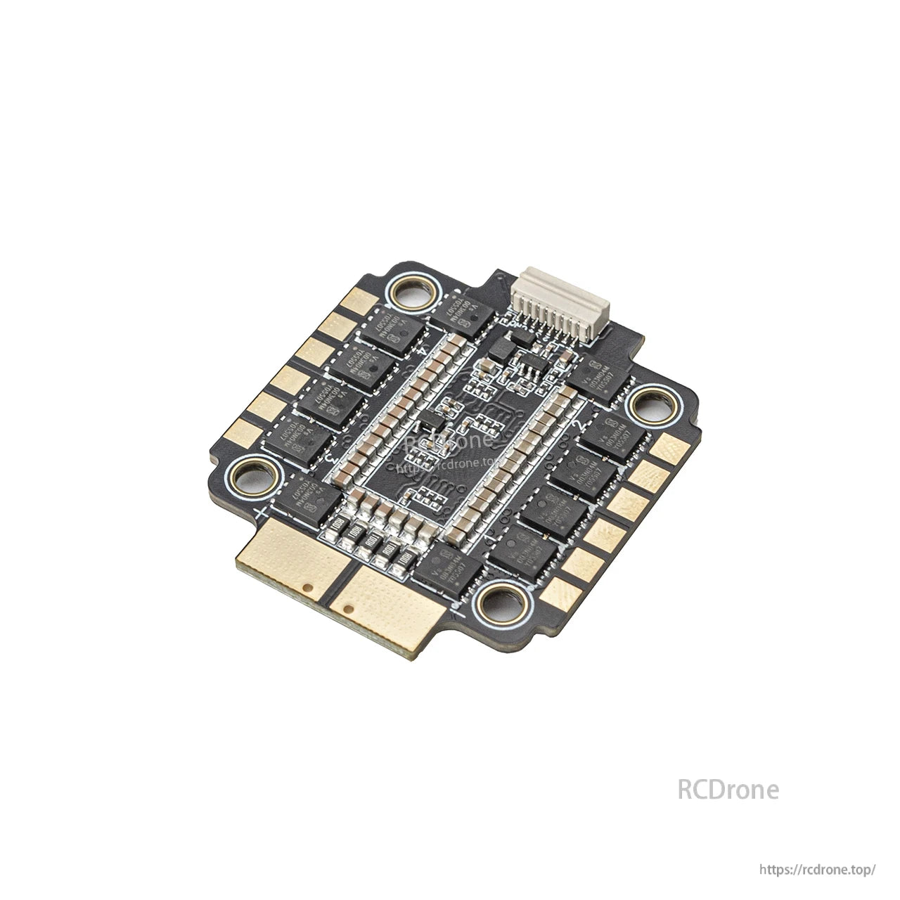 OddityRC Vortex S60 60A 6S 4-in-1 ESC angled view highlighting motor pads and board thickness